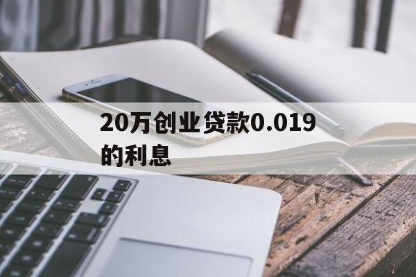 关于20万创业贷款0.019的利息的信息